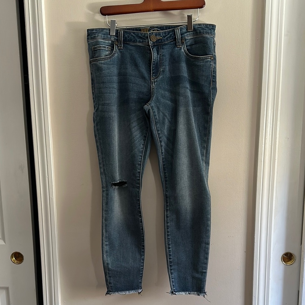 Kut From The Kloth Skinny Blue Distressed Jeans